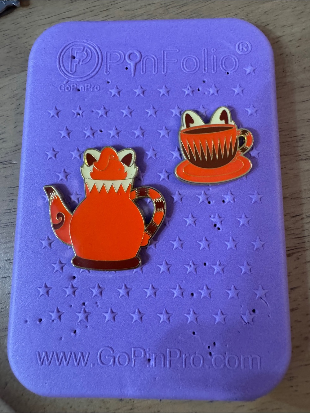 Loungefly Pixar Red Teapot and Teacup Enamel Pin Set